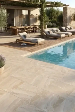 carrelage bodo beige mate 60x60 cm effet pierre rectifié antidérapant r11 Vente Directe